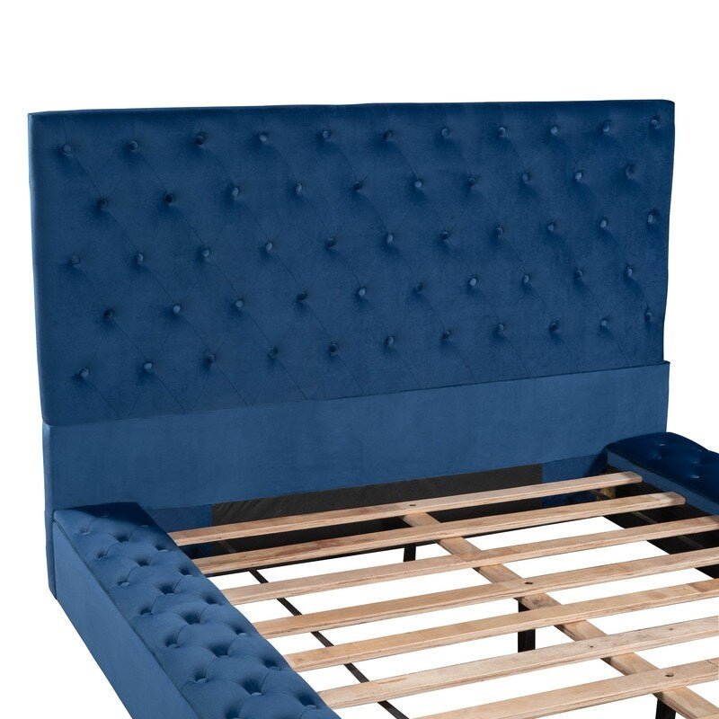Queen/Full Size Tufted Storage Platform Bed