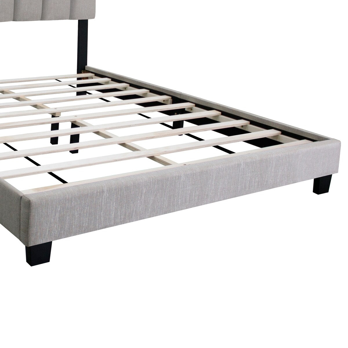 Queen Size Adjustable Upholstered Bed Frame, Vintage Style, Queen Size Bed