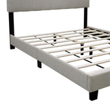 Queen Size Adjustable Upholstered Bed Frame, Vintage Style, Queen Size Bed