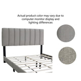 Queen Size Adjustable Upholstered Bed Frame, Vintage Style, Queen Size Bed