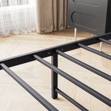 Queen Size Bed with Storage Headboard, Drawers & Charging Station
