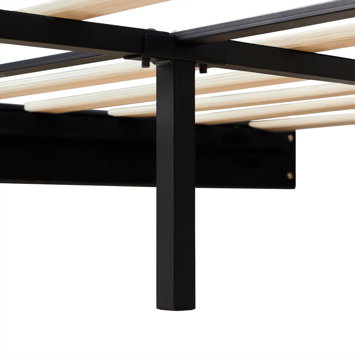 Queen Size Bed Frame Upholstered Headboard, Strong Frame and Wooden Slats Support Non-Slip and Noise-Free No Box Spring Needed