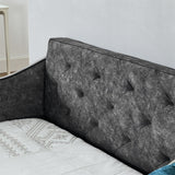 Queen Size Daybed with Drawers Upholstered Tufted Sofa Bed