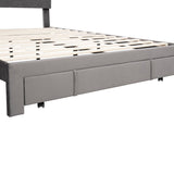 Queen Size Elegant Design Storage Bed Velvet Upholstered Platform Bed with a Big Drawer,No Box Spring required,Ease Assembly