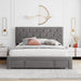 Queen Size Elegant Design Storage Bed Velvet Upholstered Platform Bed with a Big Drawer,No Box Spring required,Ease Assembly