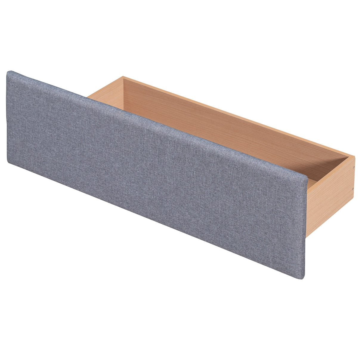 Queen Size Linen Fabric Upholstered Platform Bed with 4 Drawers