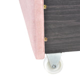 Queen Size Linen Platform Bed Frame with Two Drawers
