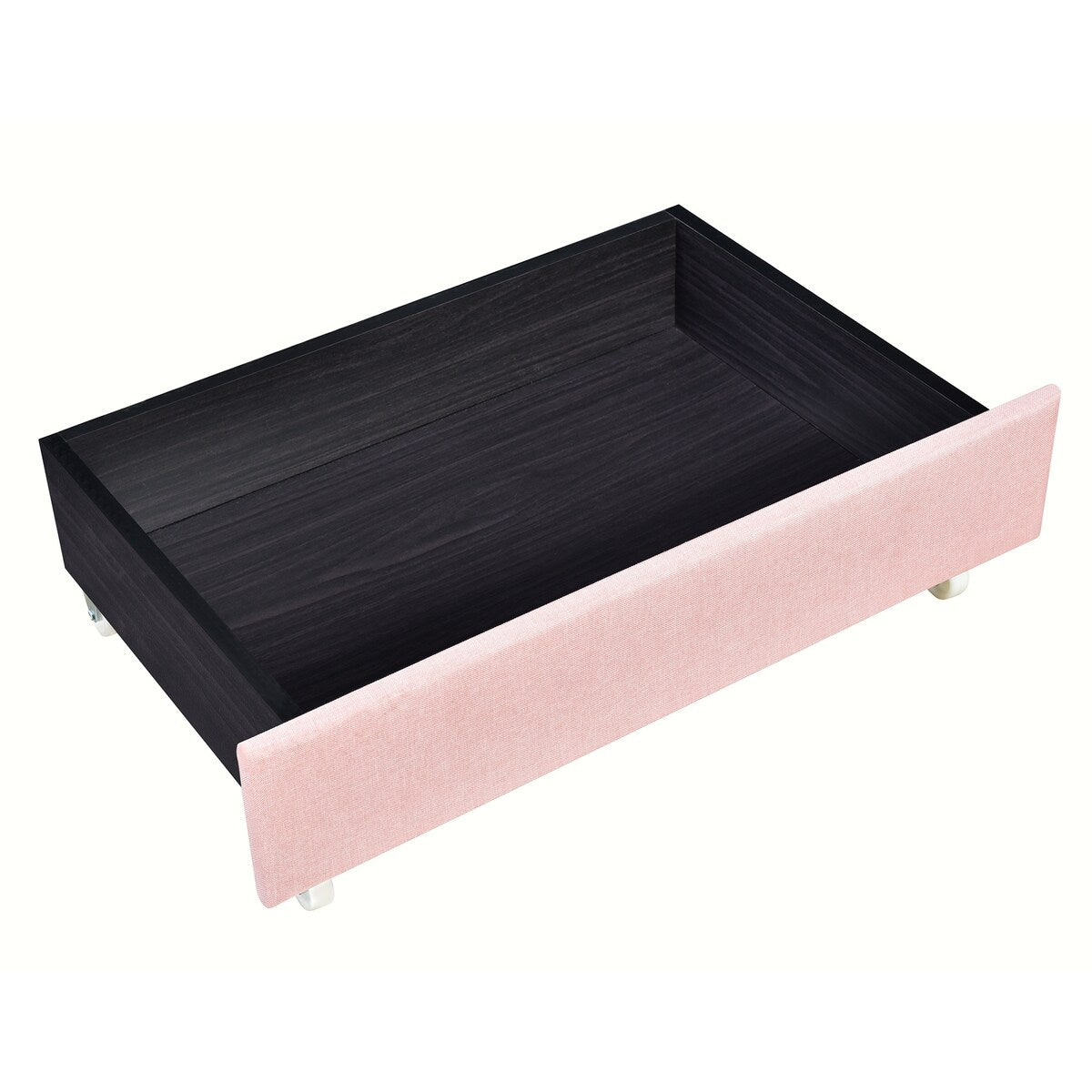 Queen Size Linen Platform Bed Frame with Two Drawers