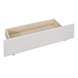 Queen Size Linen Upholstered Platform Bed Frame with 4 Drawers Beige