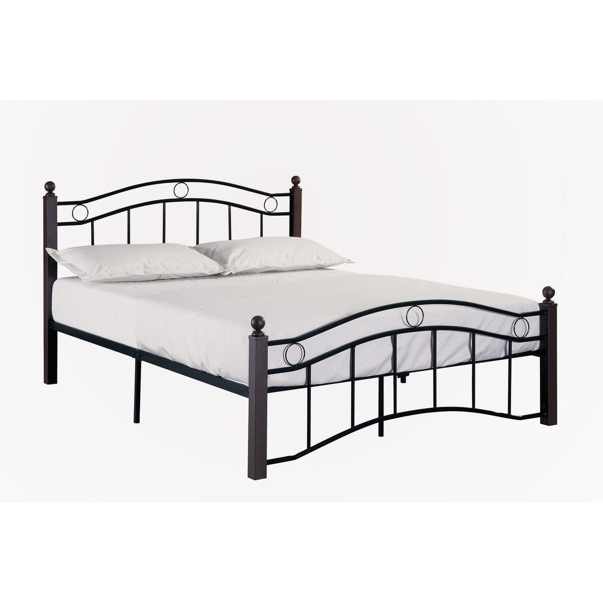 Queen Size Metal Bed Frame with Headboard and Footboard