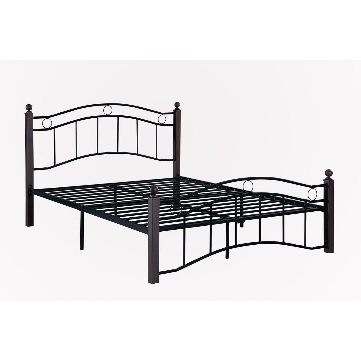 Queen Size Metal Bed Frame with Headboard and Footboard