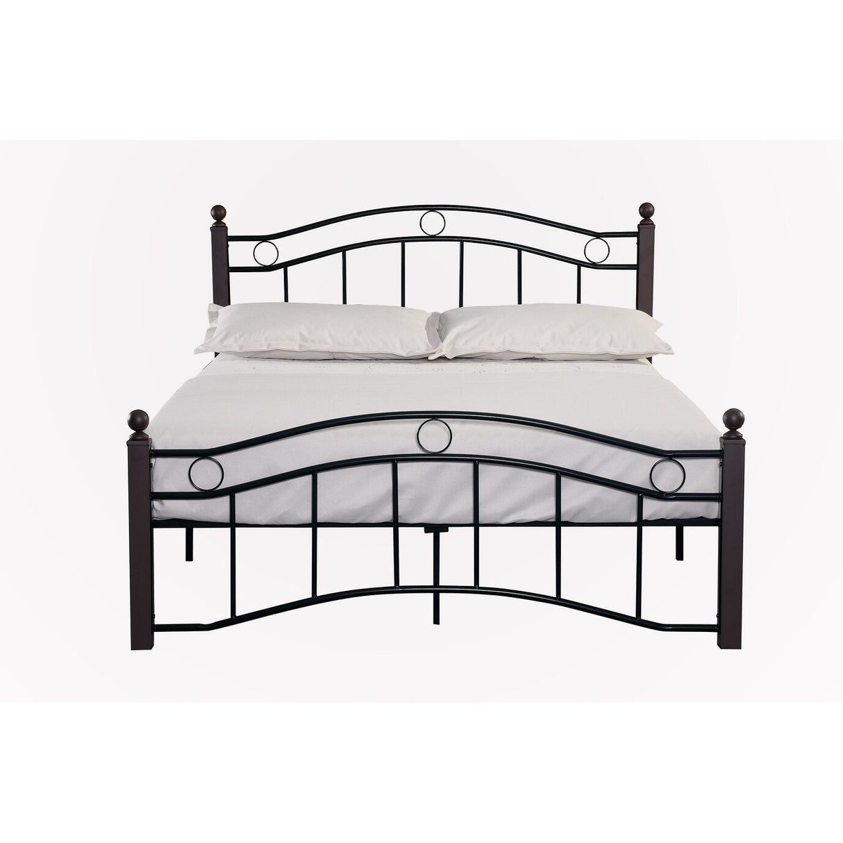 Queen Size Metal Bed Frame with Headboard and Footboard
