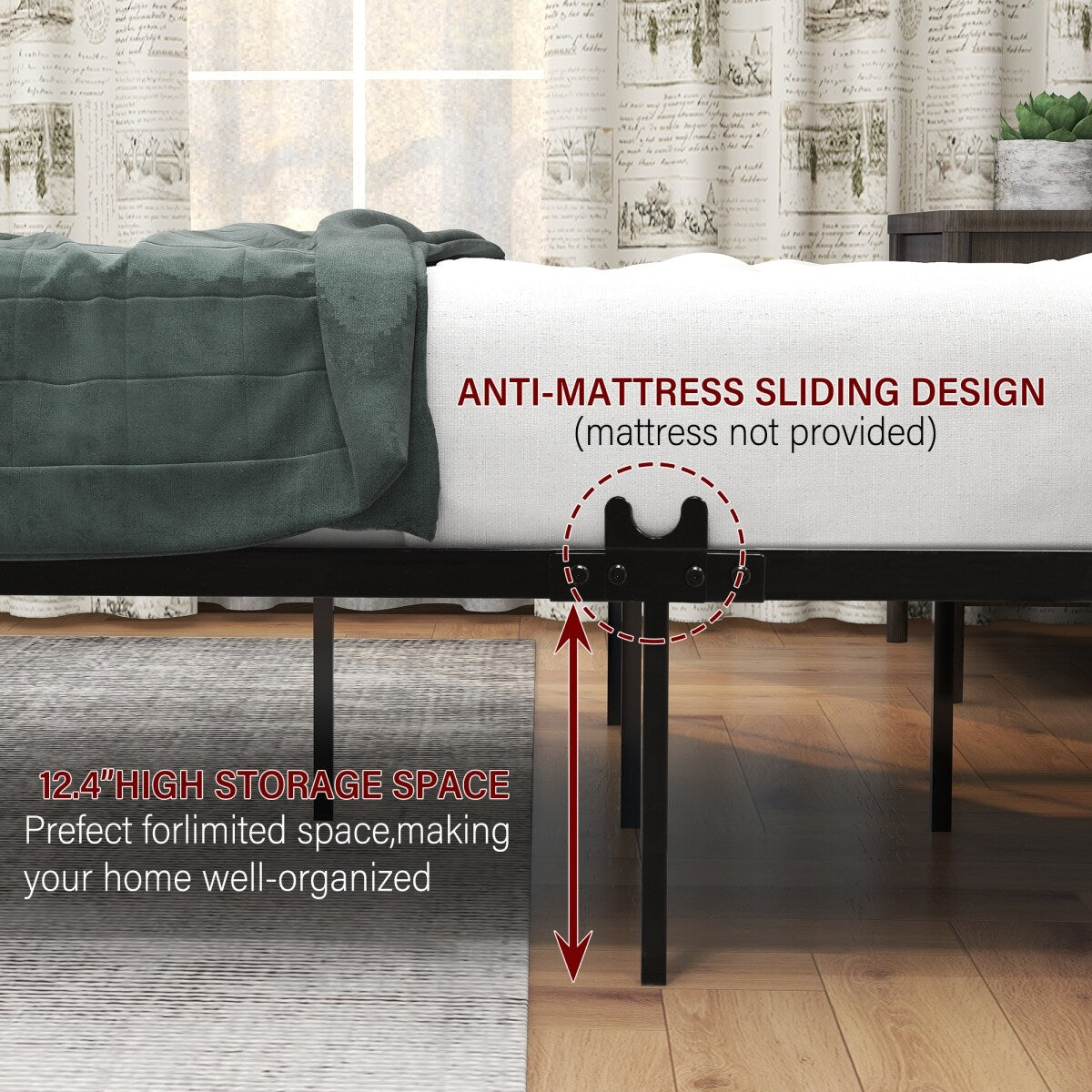 Queen Size Metal Bed Frame