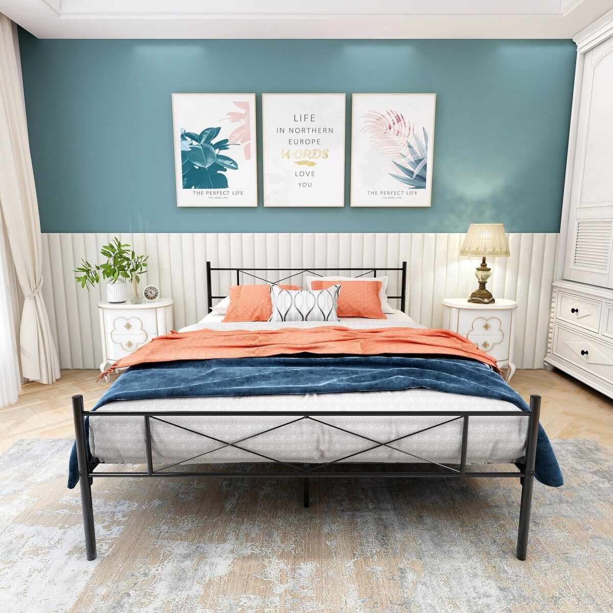 Queen Size Metal Bed Frame