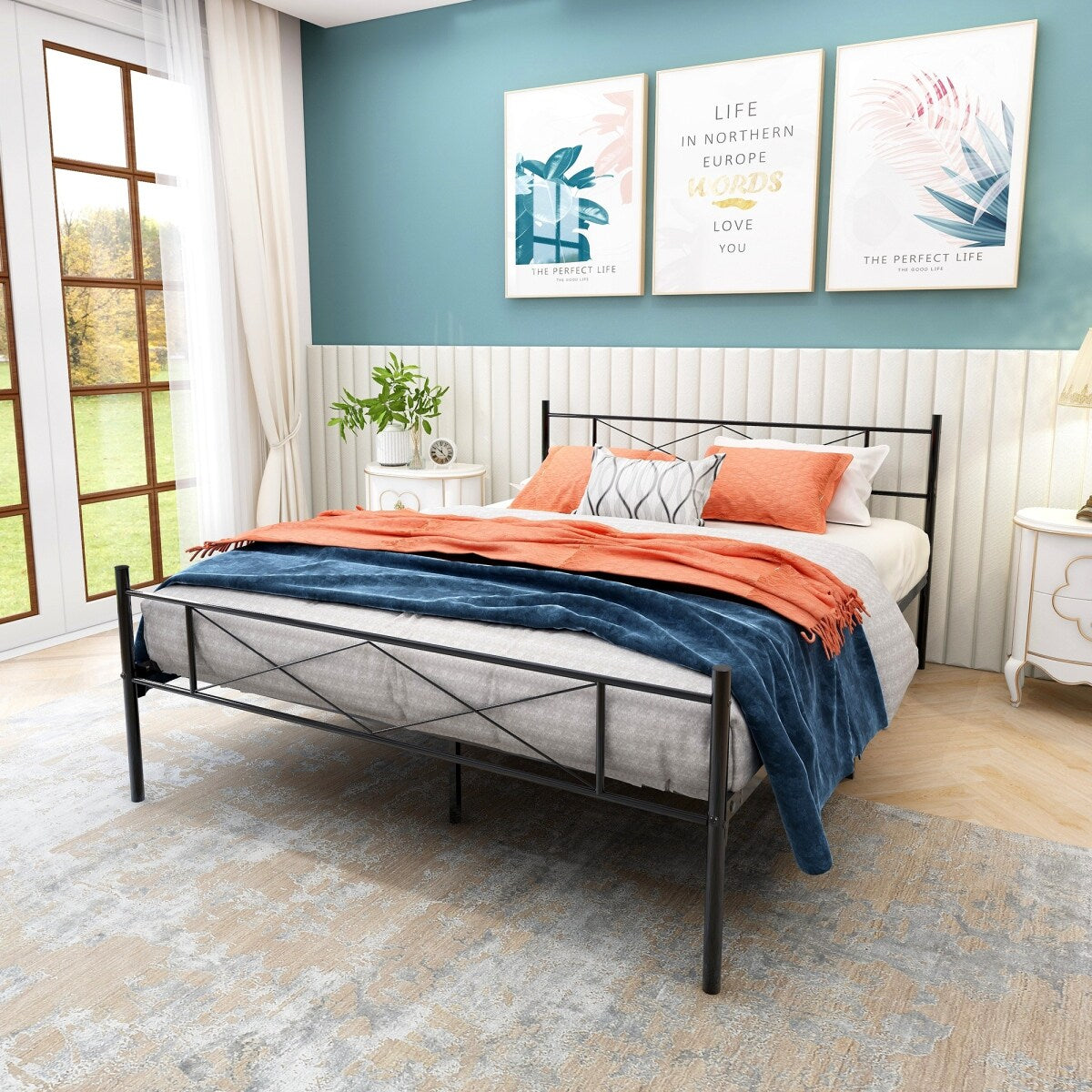 Queen Size Metal Bed Frame