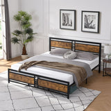 Queen Size Metal Platform Bed Frame Mattress Foundation