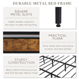 Queen Size Metal Platform Bed Frame Mattress Foundation
