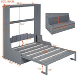 Queen Size Murphy Bed Wall Bed with Cushion