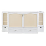 Queen Size Murphy Bed Wall Bed with One Set of Sockets & USB Ports