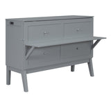 Queen Size Murphy Bed with USB Port and removable Shelves on Each Side