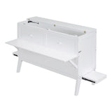 Queen Size Murphy Bed with USB Port and removable Shelves on Each Side