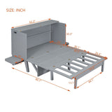 Queen Size Murphy Bed with USB Port and removable Shelves