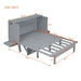 Queen Size Murphy Bed with USB Port and removable Shelves