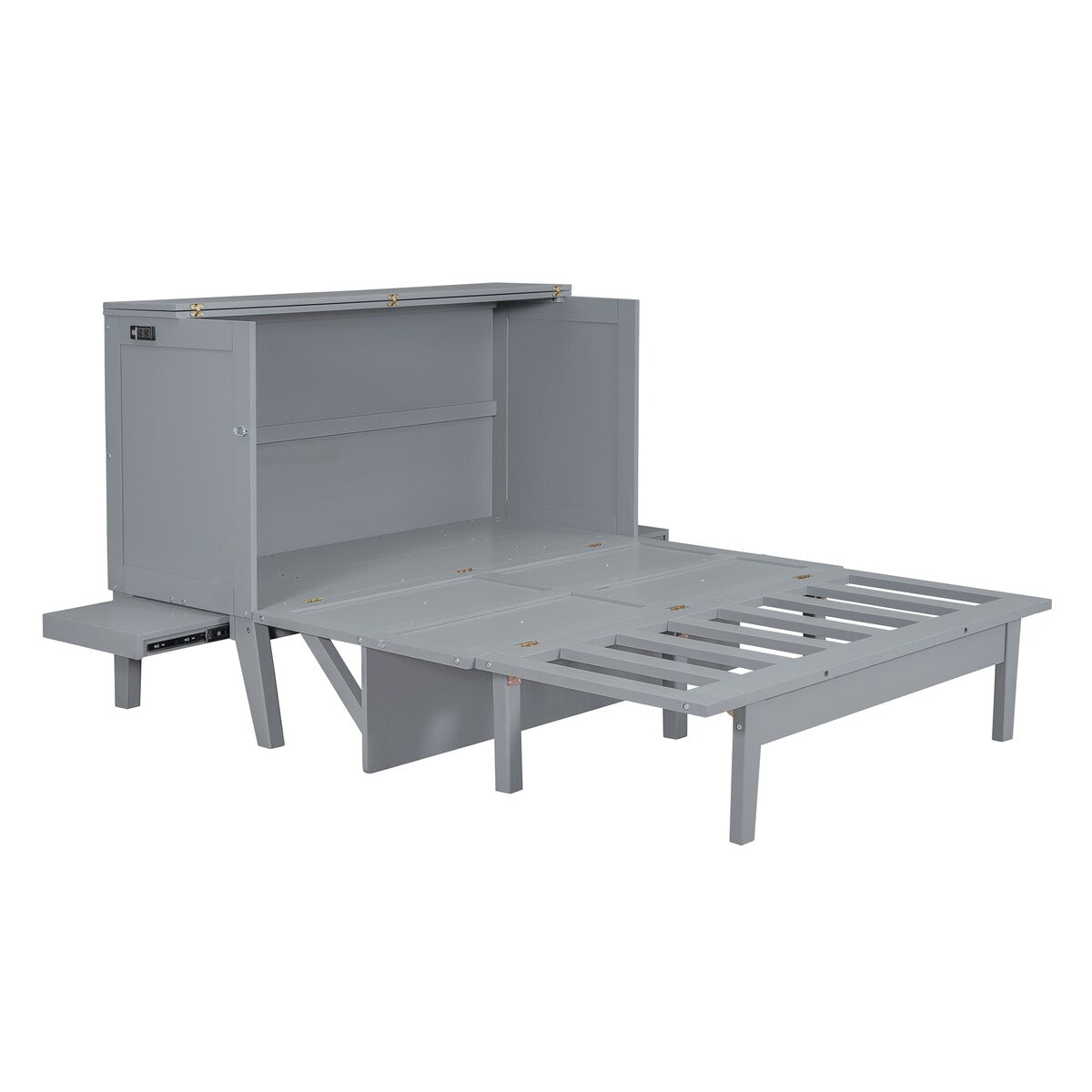 Queen Size Murphy Bed with USB Port and removable Shelves