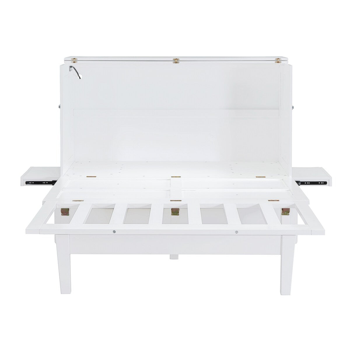 Queen Size Murphy Bed with USB Port and removable Shelves