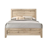 Queen Size Panel Bed Frame, Natural