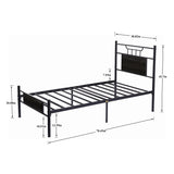 Javlergo Platform Bed Frame with Wooden Headboard Mattress Foundation/No Box Spring Needed