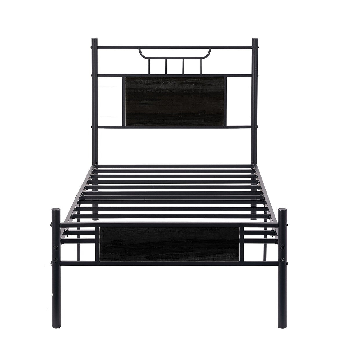 Javlergo Platform Bed Frame with Wooden Headboard Mattress Foundation/No Box Spring Needed