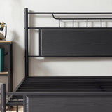 Javlergo Platform Bed Frame with Wooden Headboard Mattress Foundation/No Box Spring Needed