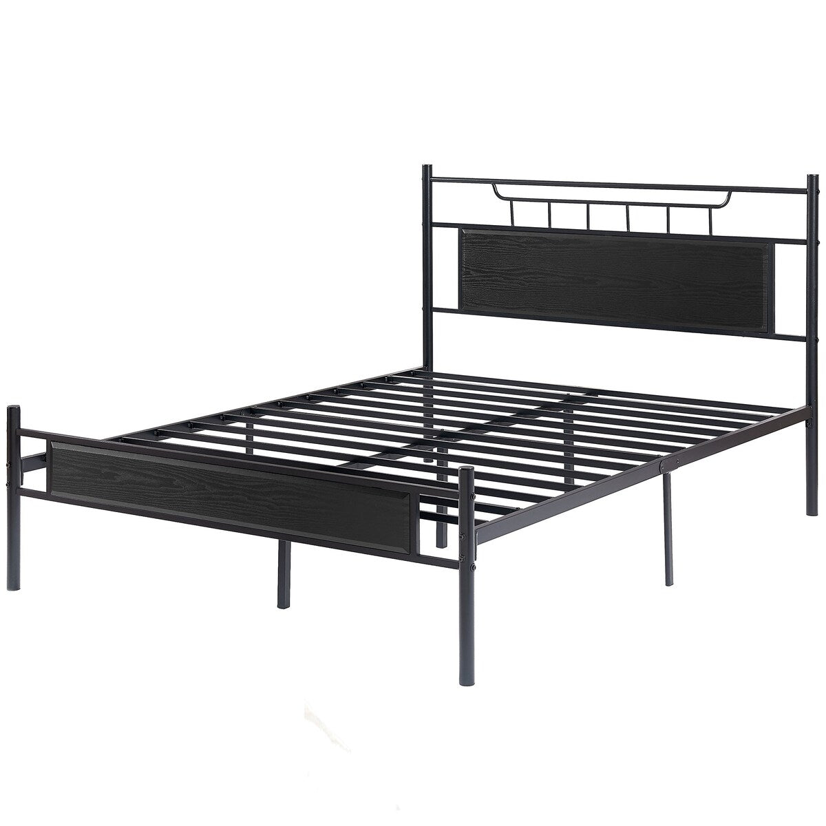 Javlergo Platform Bed Frame with Wooden Headboard Mattress Foundation/No Box Spring Needed