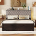 Queen Size Platform Bed with Storage Headboard,Shoe Rack and 4 Drawers