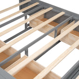 Queen Size Platform Bed with Storage Headboard,Shoe Rack and 4 Drawers