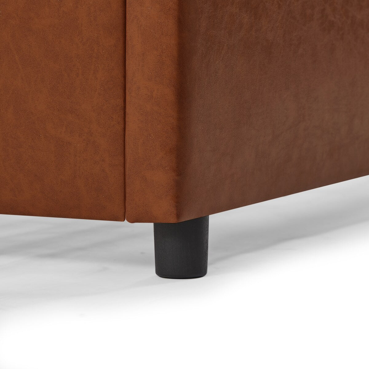 Queen Size Platform Bed, Steamed Bread Headboard with Four Drawers
