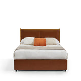 Queen Size Platform Bed, Steamed Bread Headboard with Four Drawers