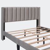 Queen Size Storage Bed Velvet Upholstered Platform Bed