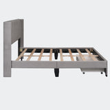 Queen Size Storage Bed Velvet Upholstered Platform Bed