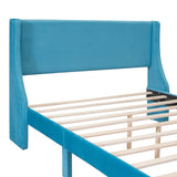 Queen Size Storage Bed Velvet Upholstered Platform Bed