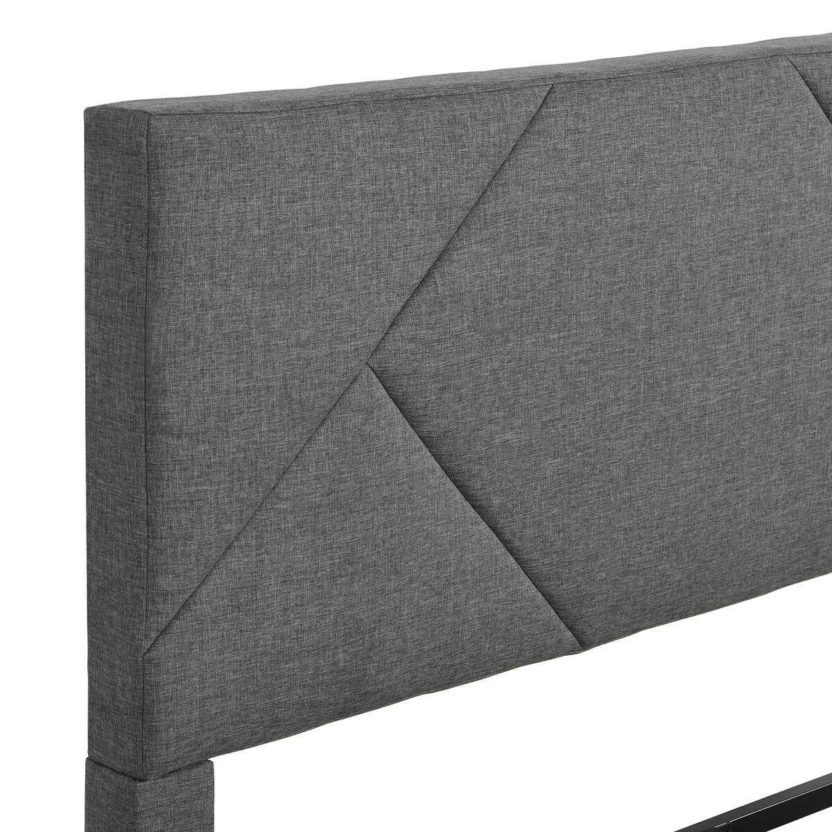Queen Size Upholstered Platform Bed Frame ,Wood Slat Support, Easy Assembly
