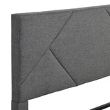 Queen Size Upholstered Platform Bed Frame ,Wood Slat Support, Easy Assembly