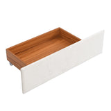 Queen Size Upholstered Platform Bed Storage Bed with Drawers, Adjustable Headboard