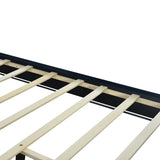 Queen Size Upholstered Platform Bed With Pull Point Headboard