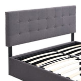 Queen Size Upholstered Platform Bed with Underneath Storage Space