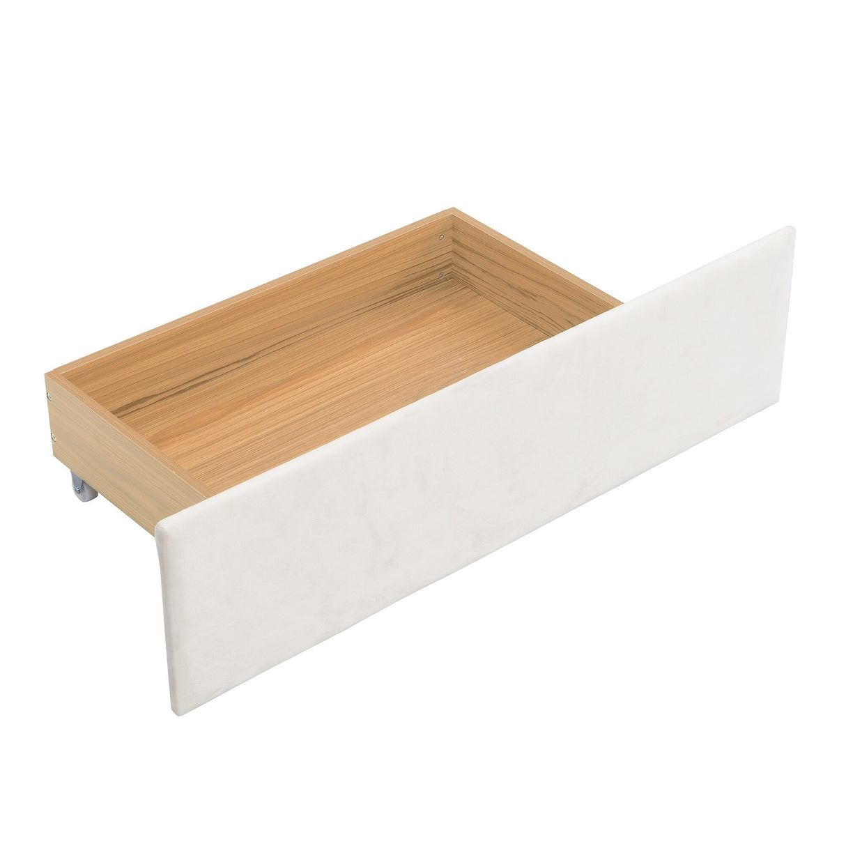 Queen Size Upholstery Platform Bed w/ 4 Drawers on 2 Sides Storage Bed, White