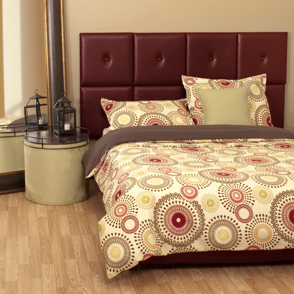 Queen-size Red Faux Leather Tile Headboard Kit