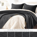 Quilt Set Full Queen Size 3 Piece,Lightweight Soft Coverlet Modern Style Squares Pattern Bedspread Set(1 Quilt,2 Pillow Shams)