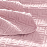 Quilt Set Full Queen Size 3 Piece,Lightweight Soft Coverlet Modern Style Squares Pattern Bedspread Set(1 Quilt,2 Pillow Shams)